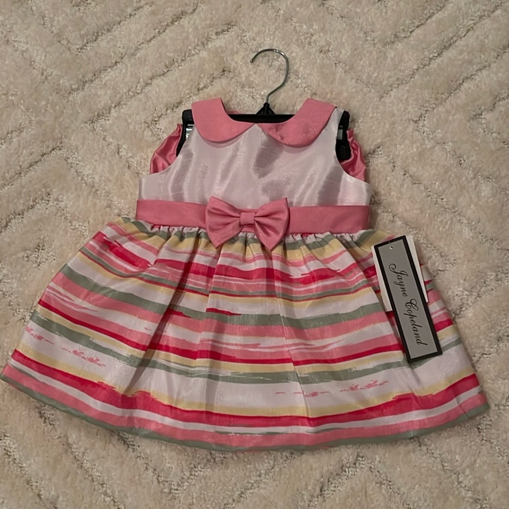 Jayne Copeland pink and white dress 18M